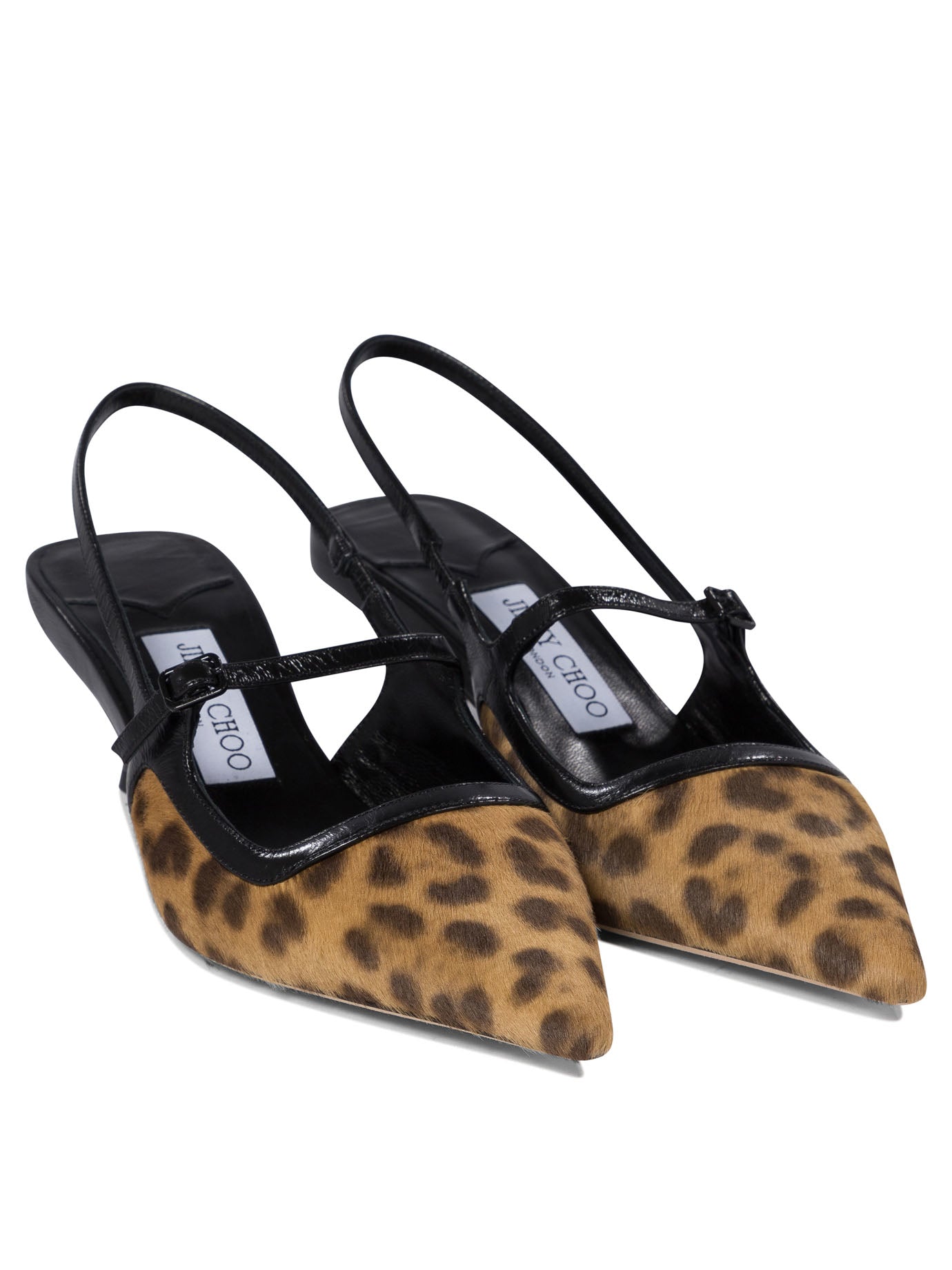 Jimmy Choo "Didi 45 mm" Slingbacks - Beige