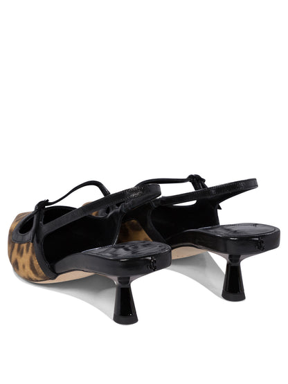 Jimmy Choo "Didi 45 mm" Slingbacks - Beige