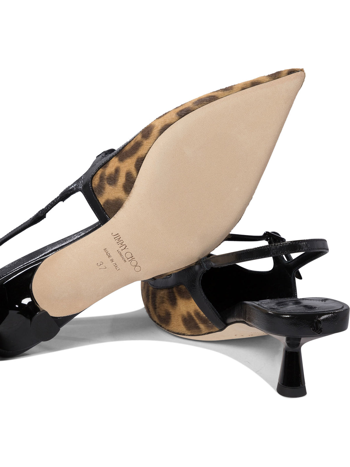 Jimmy Choo "Didi 45 mm" Slingbacks - Beige