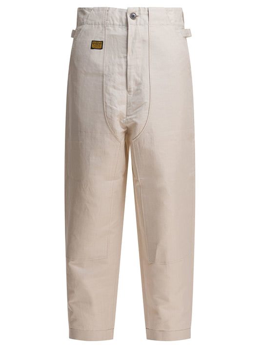 Kapital Linen and cotton trousers - Beige