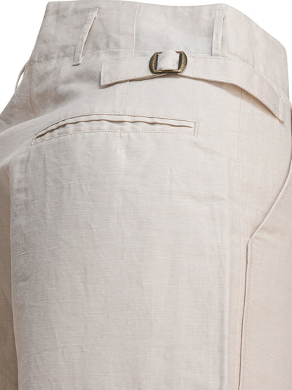 Kapital Linen and cotton trousers - Beige