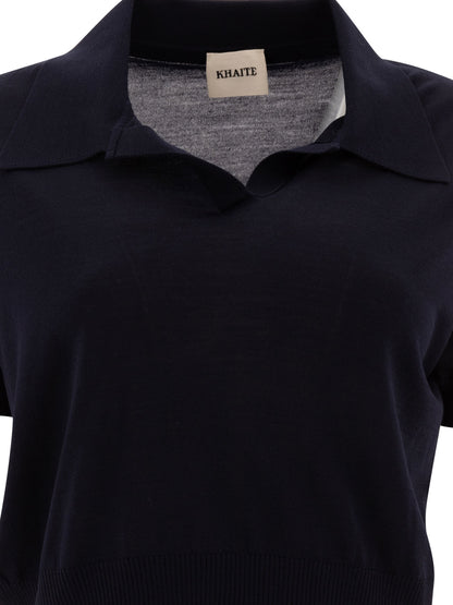 Khaite Cropped polo - Blue
