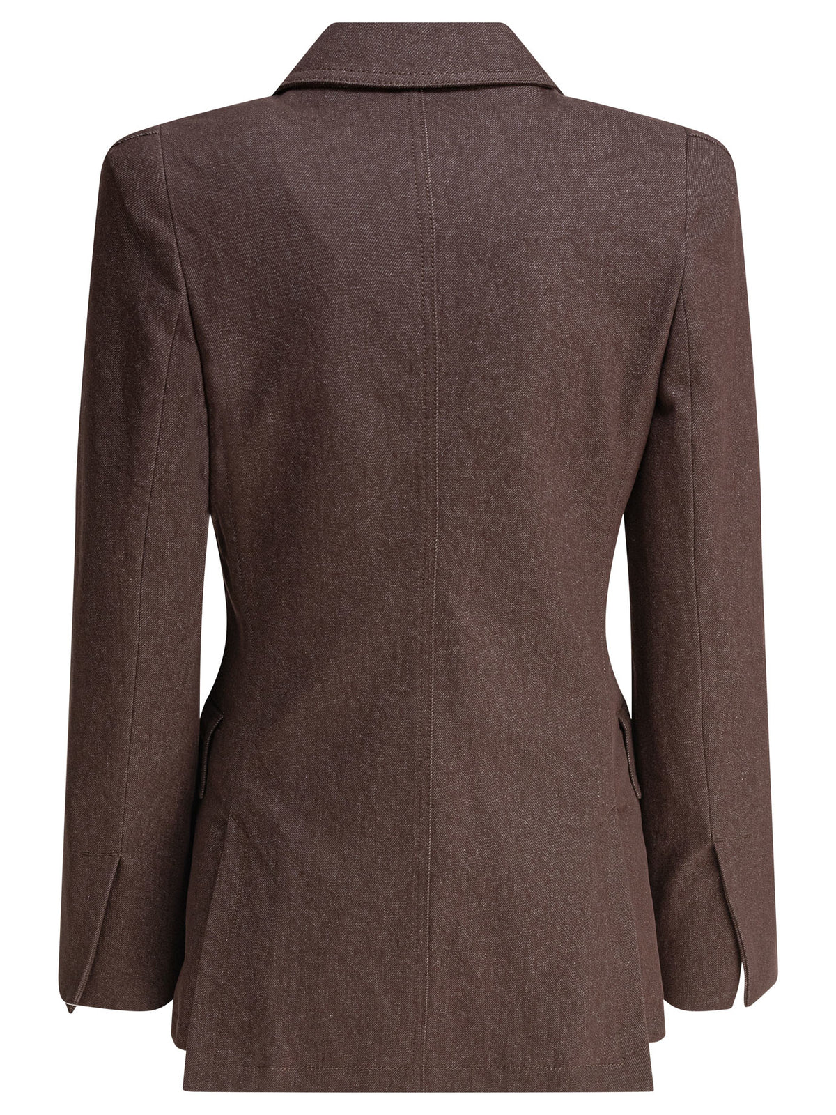 Max Mara Denim-effect cotton blazer - Brown