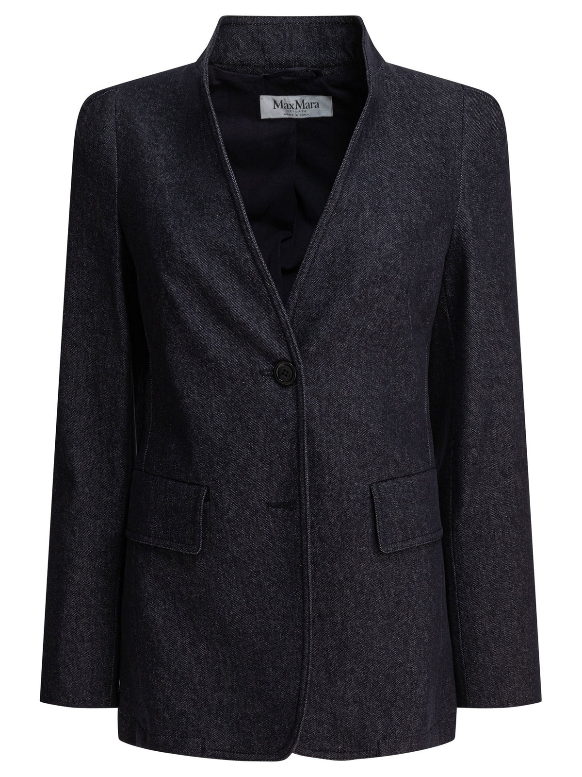 Max Mara Denim-effect blazer - Blue