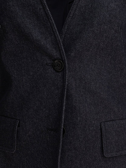 Max Mara Denim-effect blazer - Blue