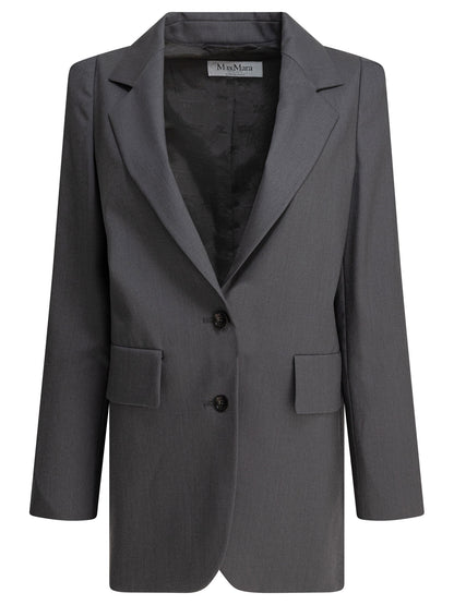 Max Mara Virgin wool "Ebridi" blazer - Grey