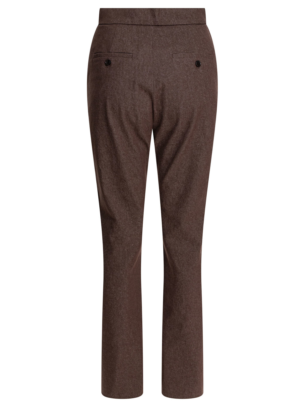 Max Mara Denim-effect cotton trousers - Brown
