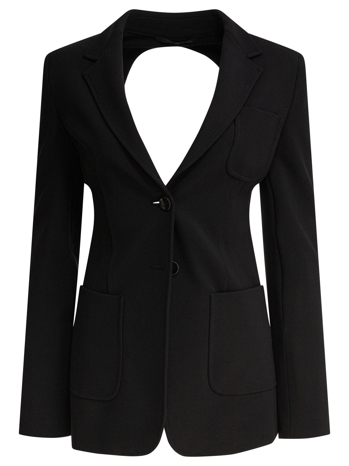 Max Mara Slim jersey blazer - Black