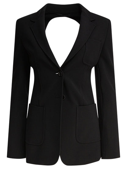 Max Mara Slim jersey blazer - Black