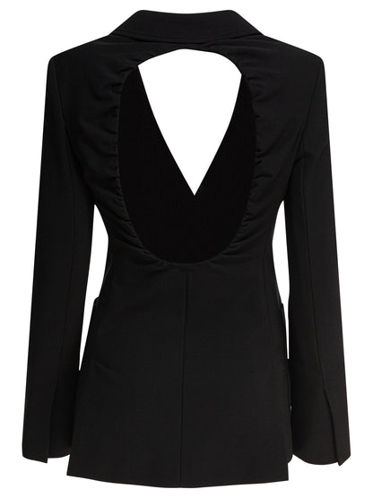 Max Mara Slim jersey blazer - Black