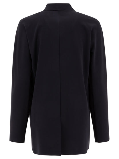 Max Mara Single-breasted jersey blazer - Blue
