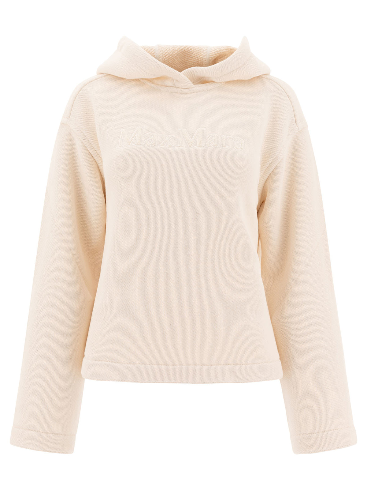 Max Mara Hoodie with embroidered logo - White