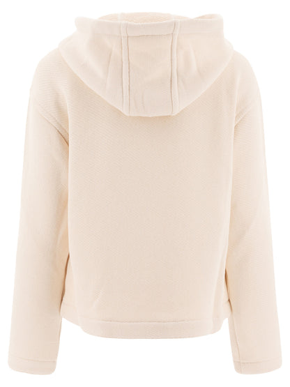 Max Mara Hoodie with embroidered logo - White
