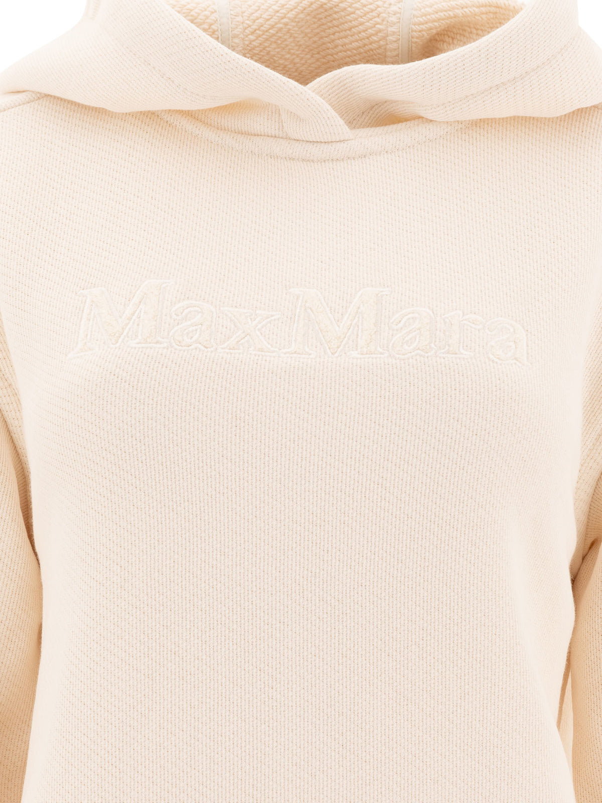 Max Mara Hoodie with embroidered logo - White