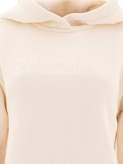 Max Mara Hoodie with embroidered logo - White