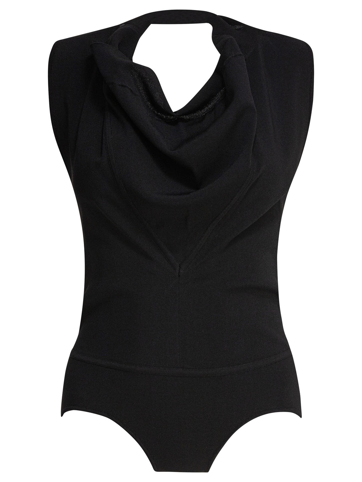 Max Mara Sportmax Sleeveless draped bodysuit - Black