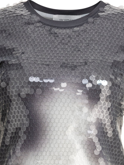 Max Mara Sportmax T-shirt with sequins - Grey