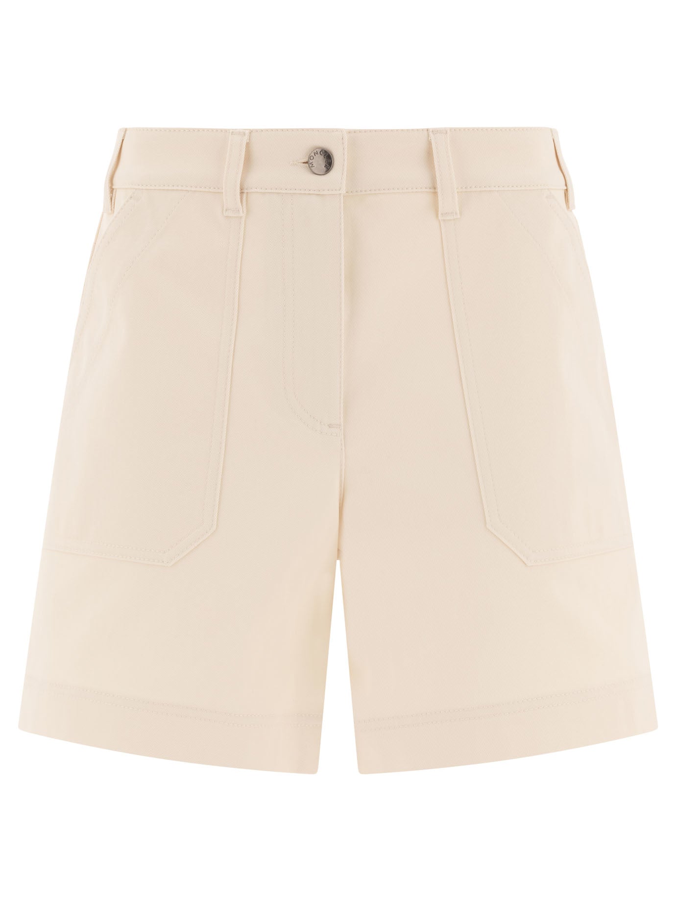 Moncler Cotton gabardine shorts - Beige