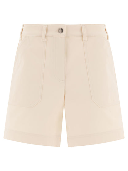 Moncler Cotton gabardine shorts - Beige
