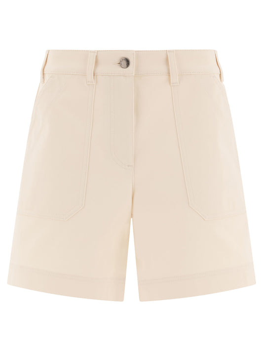 Moncler Cotton gabardine shorts - Beige