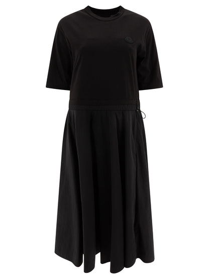 Moncler Pleated midi dress - Black