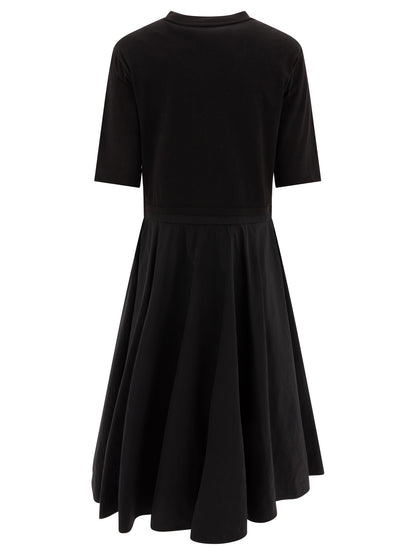 Moncler Pleated midi dress - Black