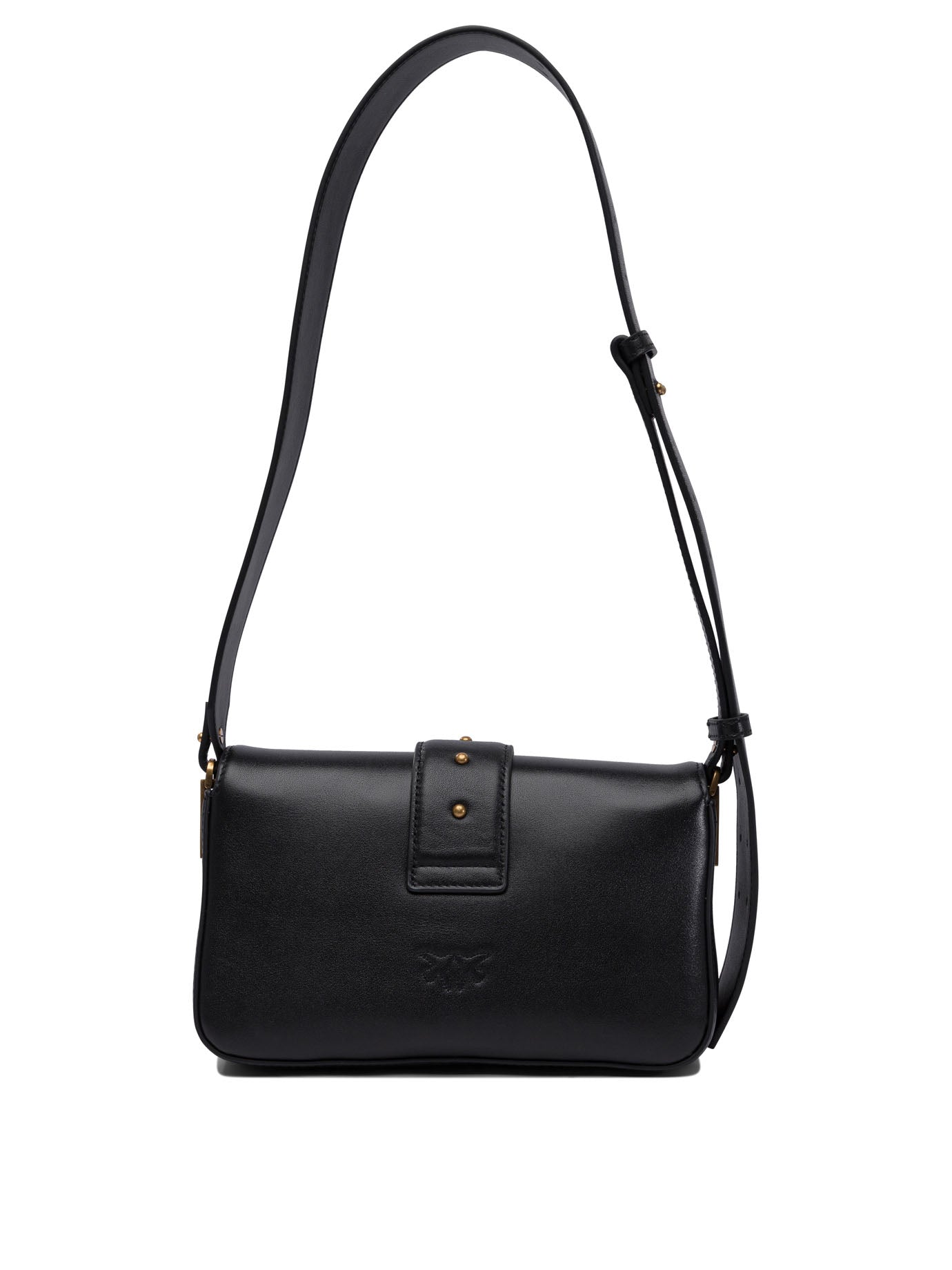 Pinko Borsa a tracolla morbida "Mini Love Bag" in pelle - Black