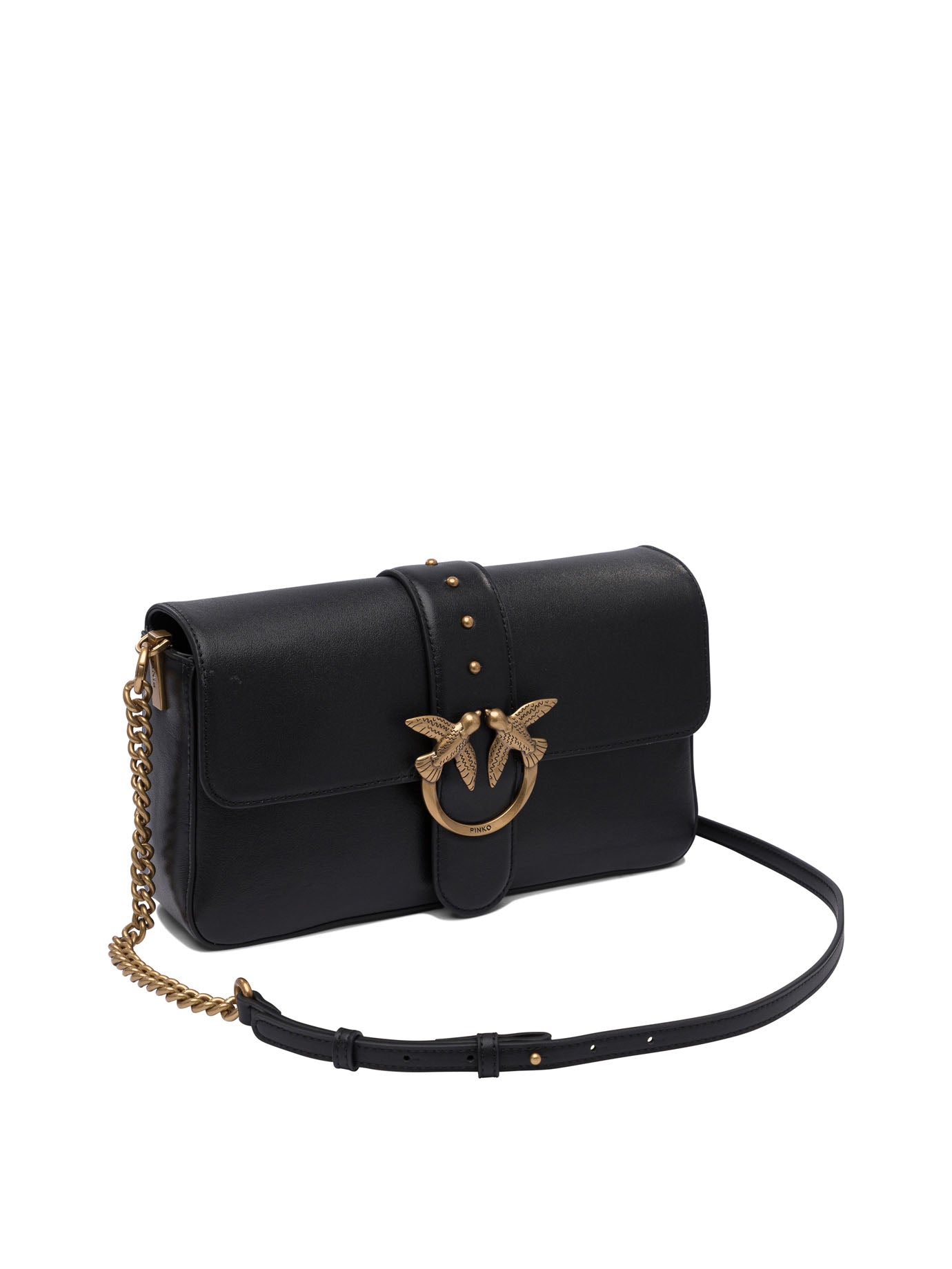 Pinko Borsa morbida a tracolla "Love Bag" in pelle - Black