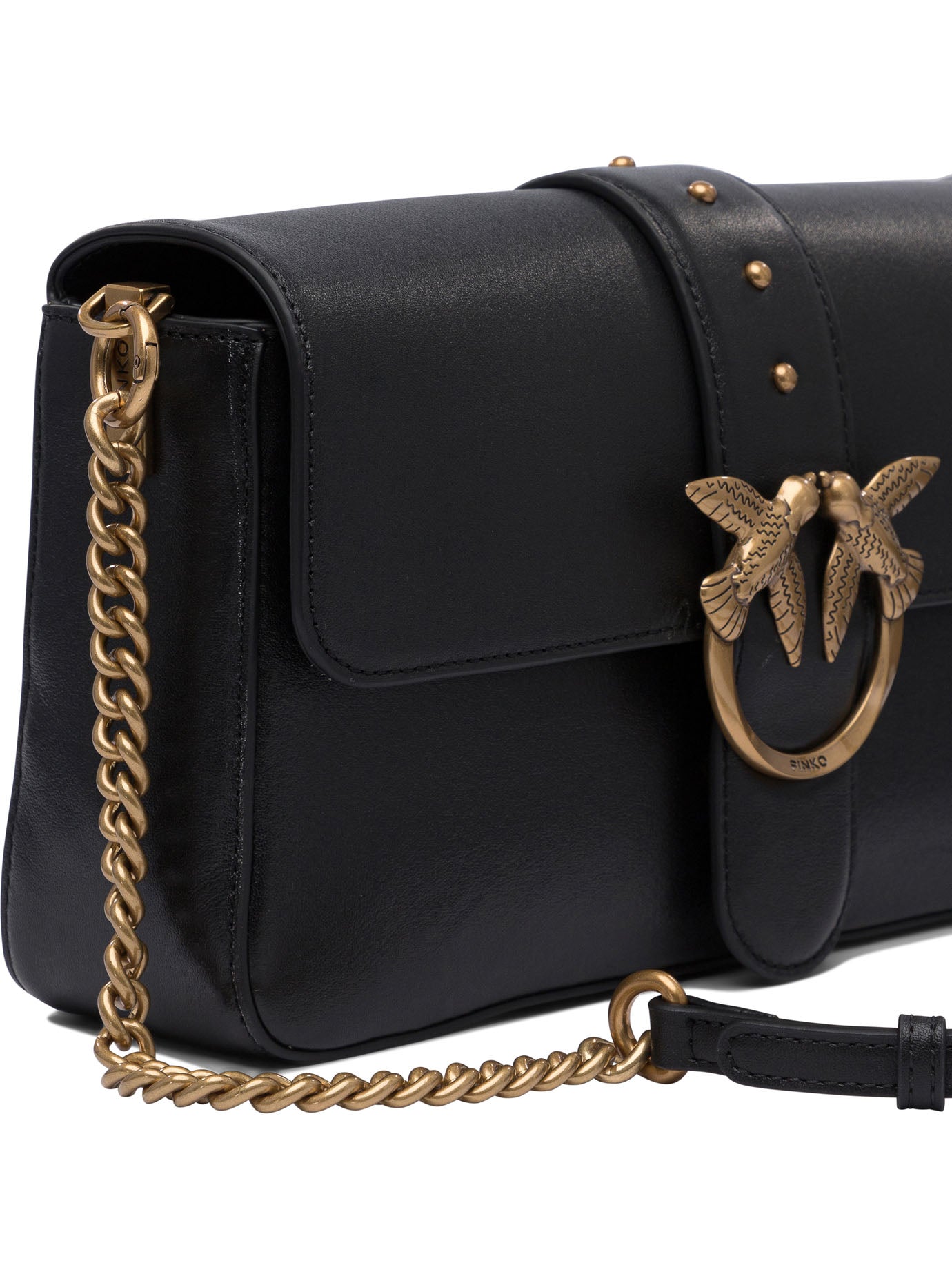 Pinko Borsa morbida a tracolla "Love Bag" in pelle - Black