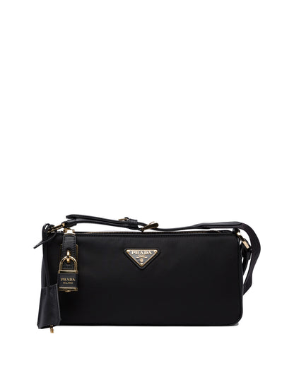Prada Re-Nylon and leather crossbody bag - Black