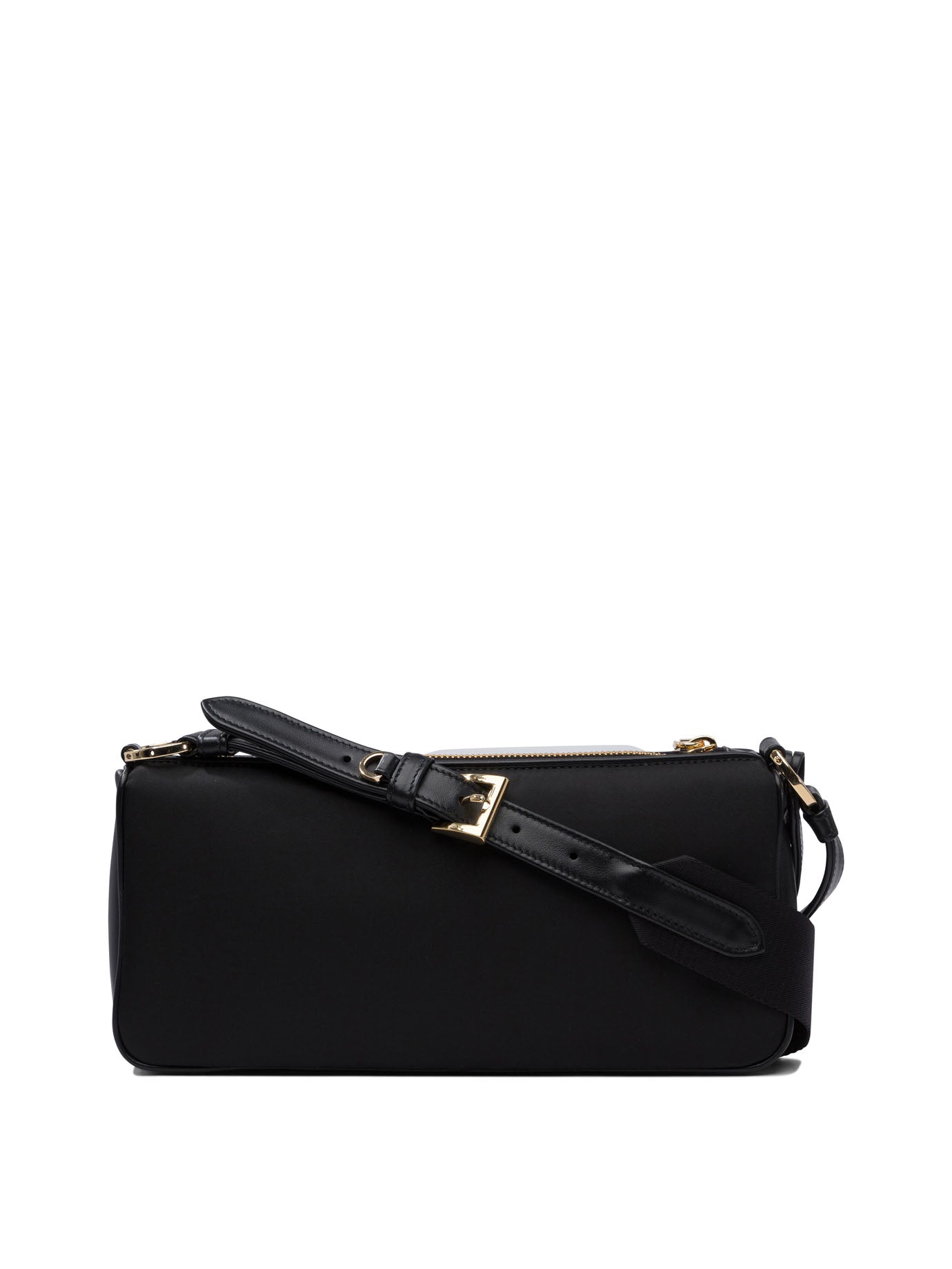 Prada Re-Nylon and leather crossbody bag - Black