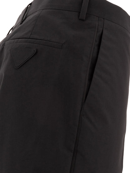 Prada Technical cotton trousers - Black