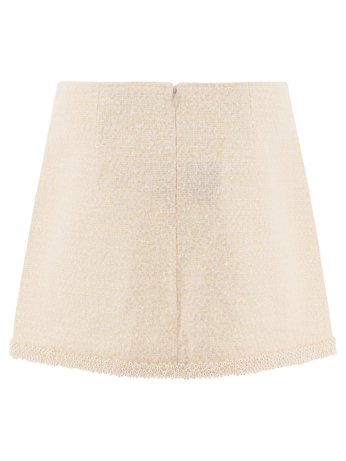 Self-Portrait Beaded miniskirt - Beige
