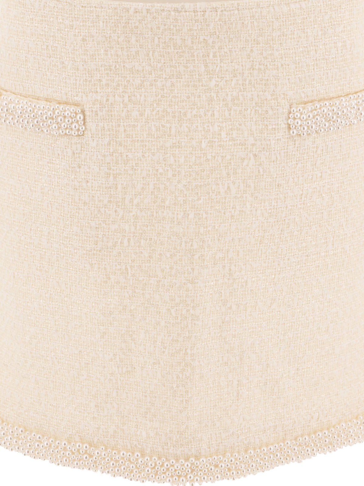Self-Portrait Beaded miniskirt - Beige