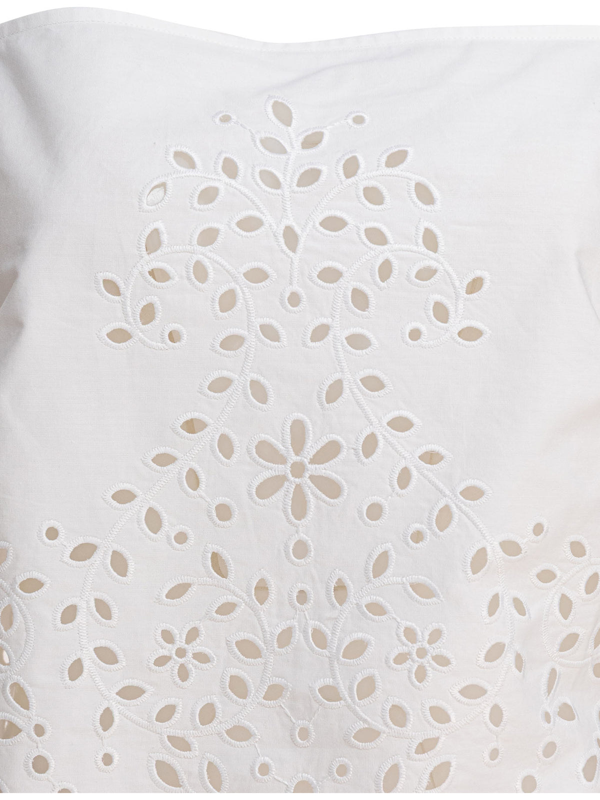 Self-Portrait Cotton embroidered top - White