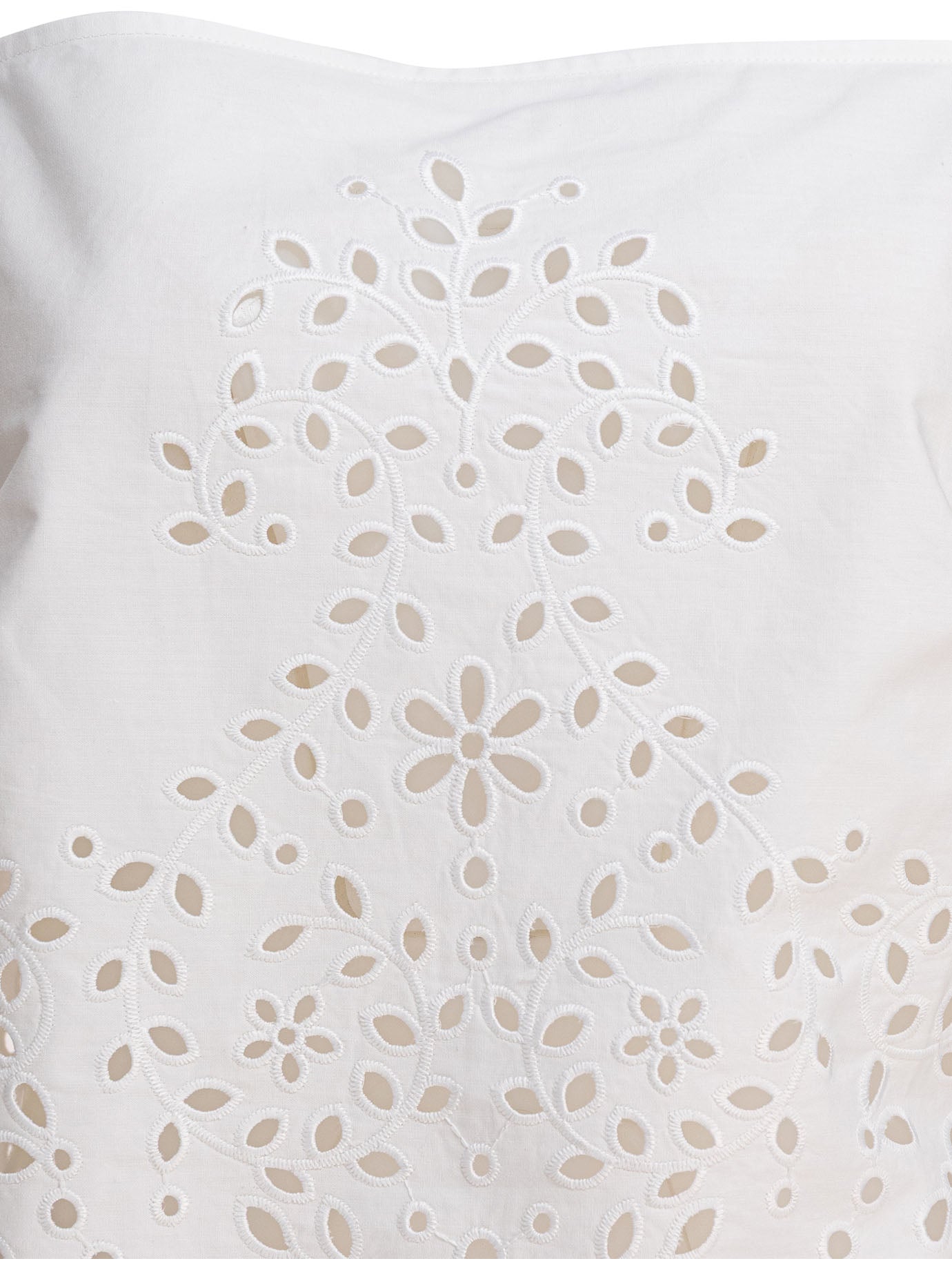 Self-Portrait Cotton embroidered top - White