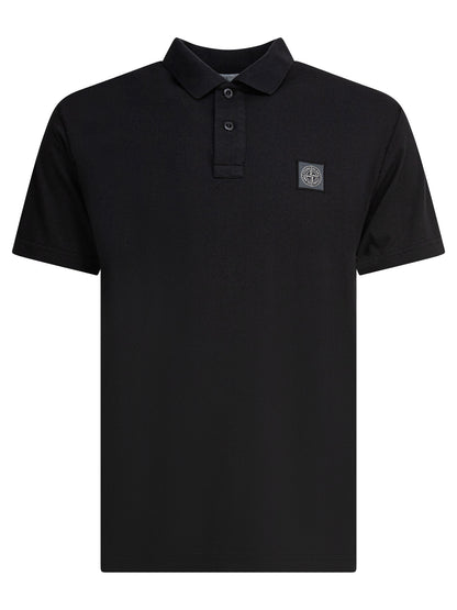 Stone Island Cotton jersey polo shirt - Black