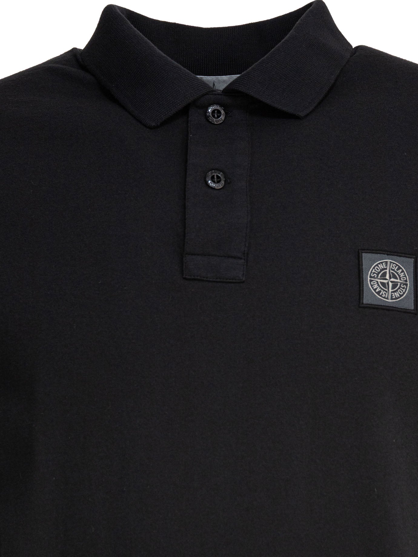 Stone Island Cotton jersey polo shirt - Black