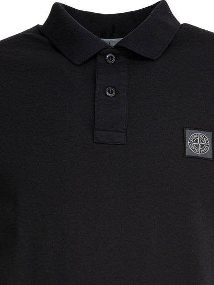 Stone Island Cotton jersey polo shirt - Black