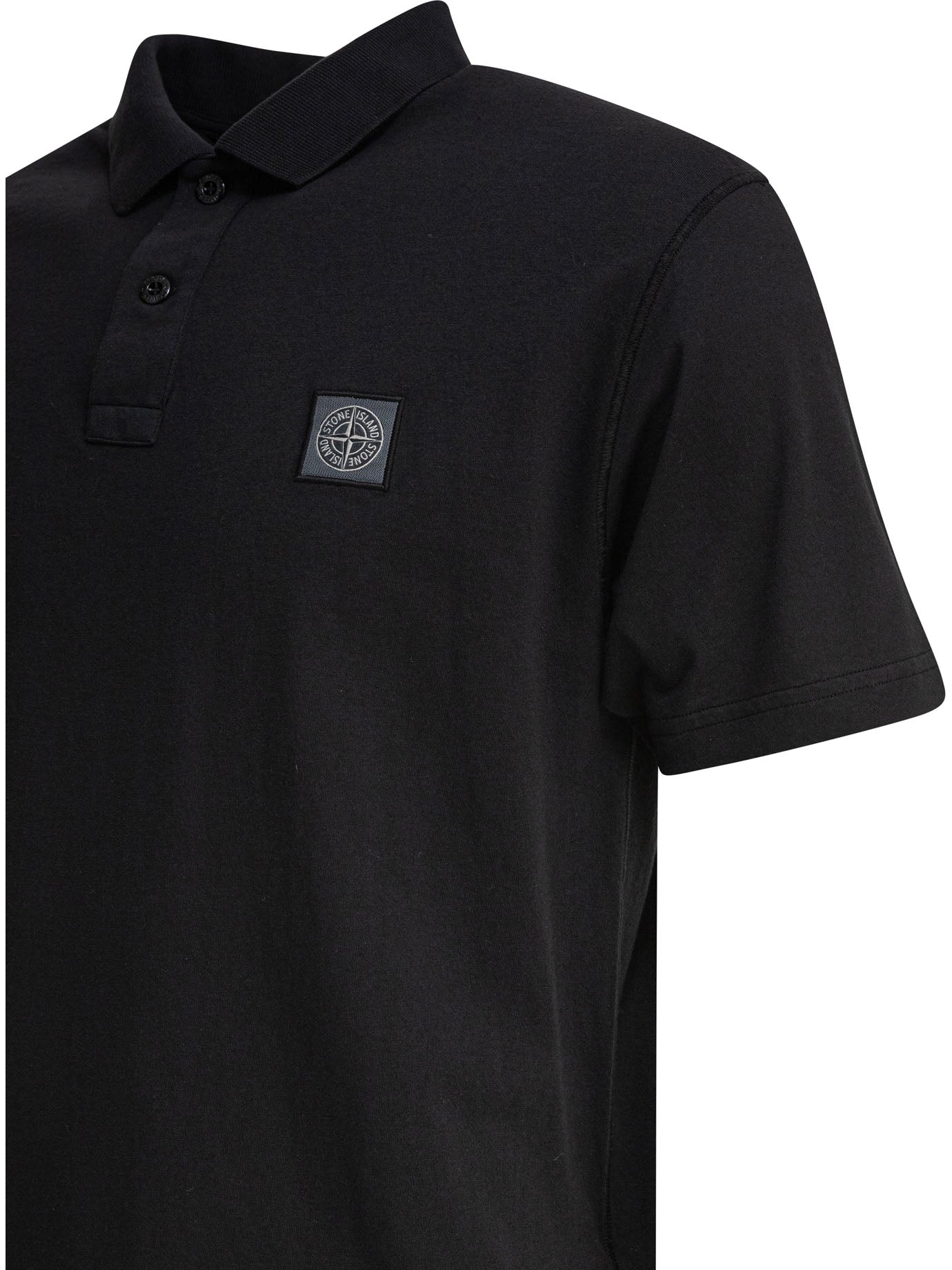 Stone Island Cotton jersey polo shirt - Black
