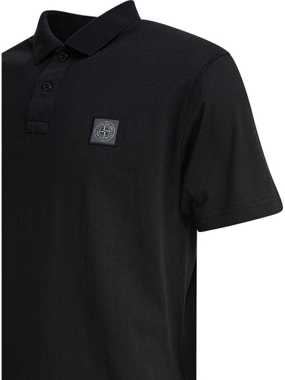Stone Island Cotton jersey polo shirt - Black