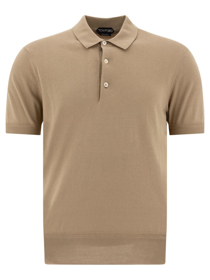 Tom Ford Cashmere and silk polo shirt - Beige