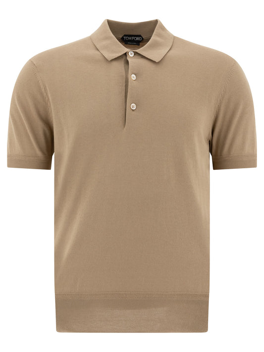 Tom Ford Cashmere and silk polo shirt - Beige