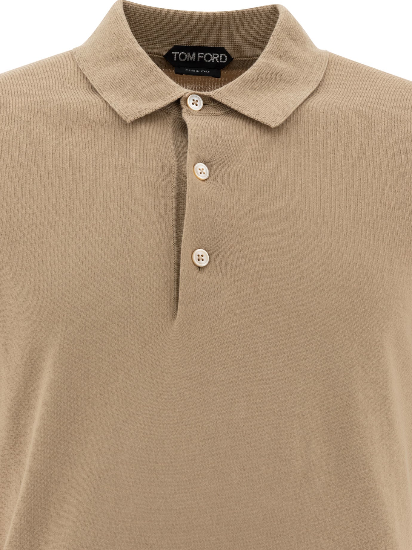 Tom Ford Cashmere and silk polo shirt - Beige