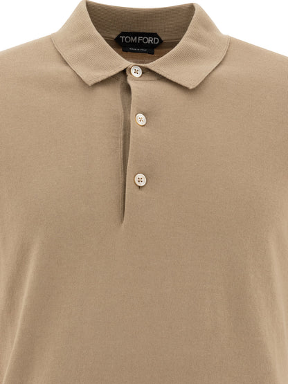 Tom Ford Cashmere and silk polo shirt - Beige