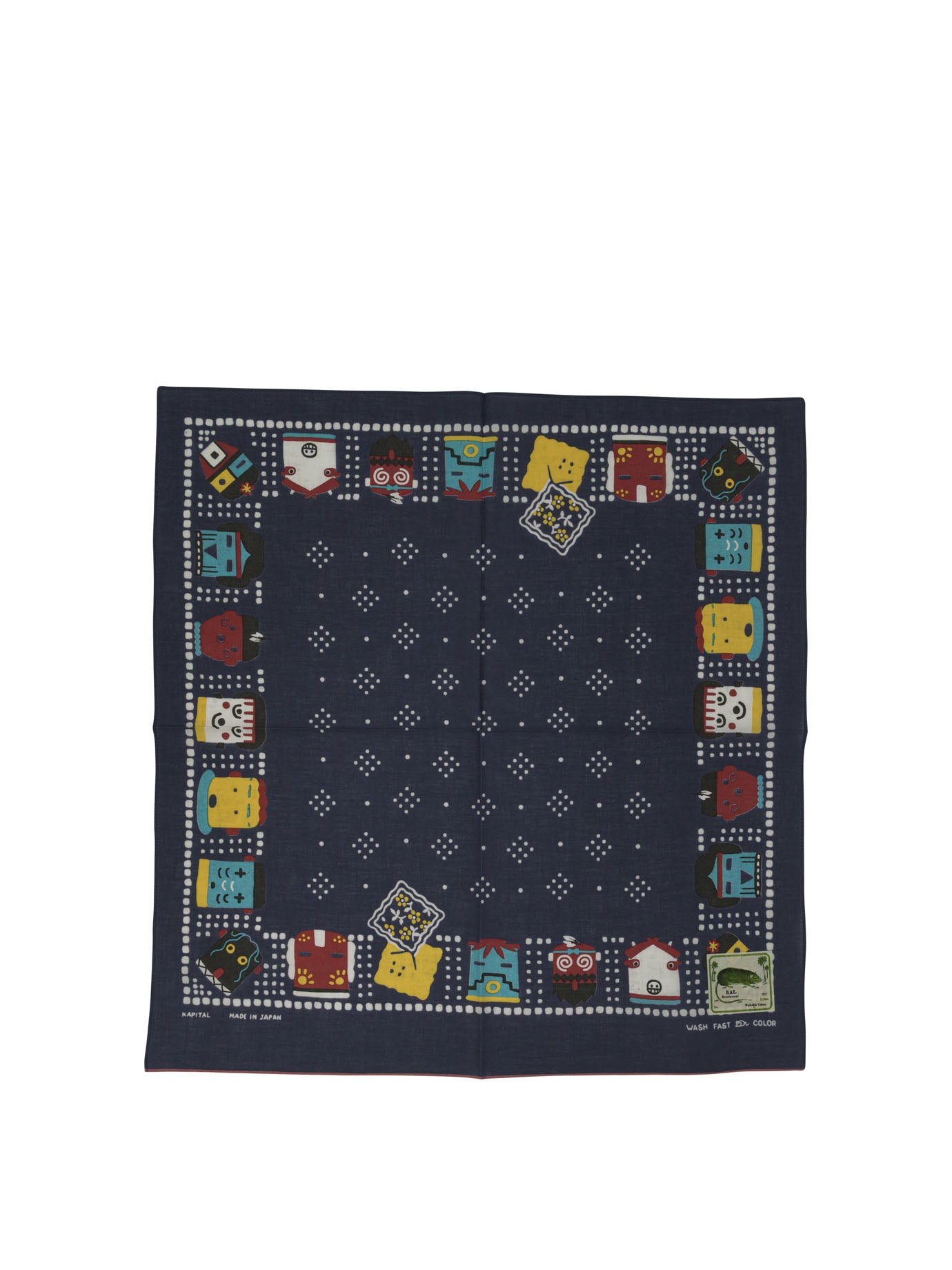 Kapital "Kachina & Peckish Rainbowy" Scarf - Blue
