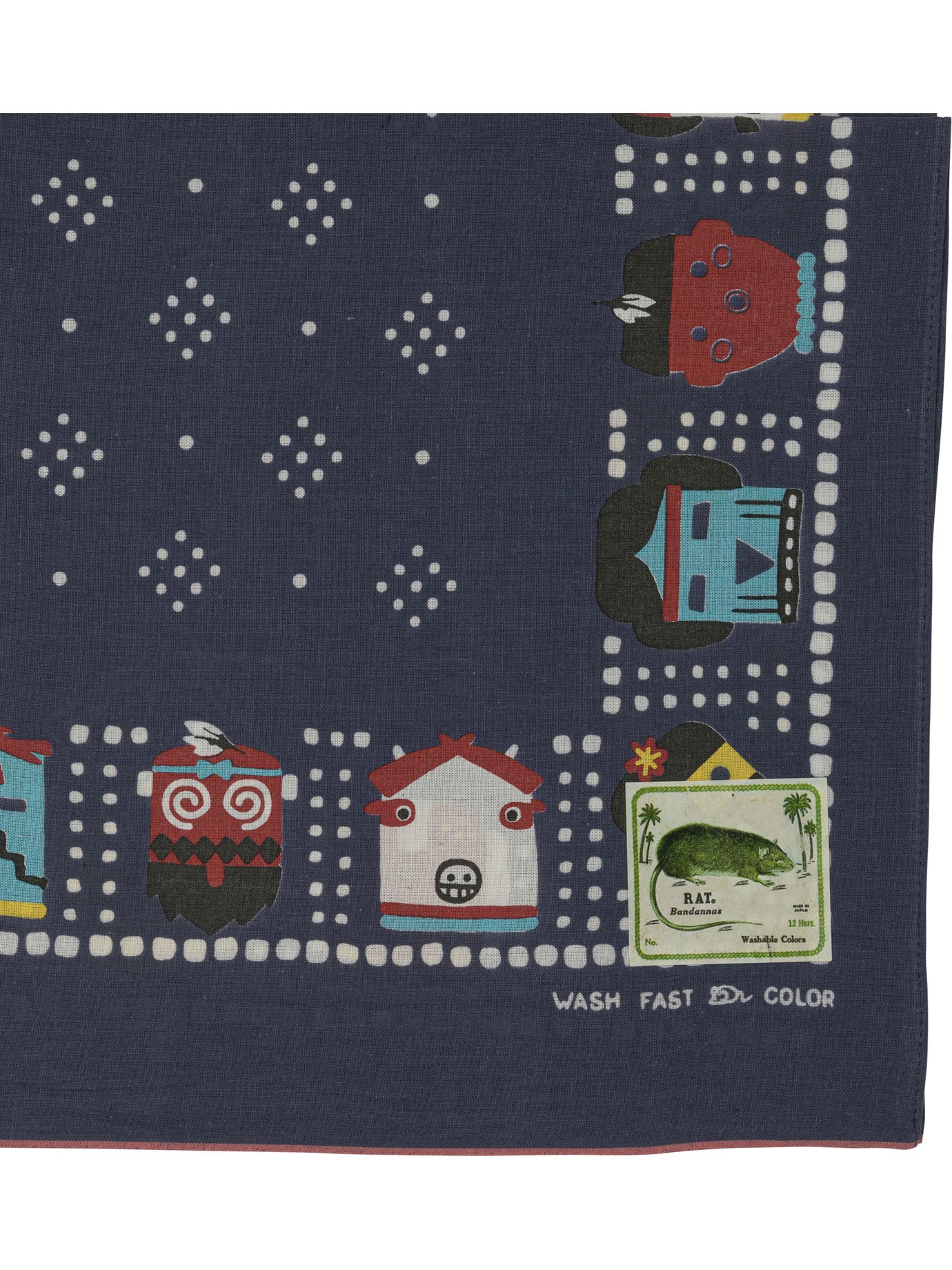 Kapital "Kachina & Peckish Rainbowy" Scarf - Blue
