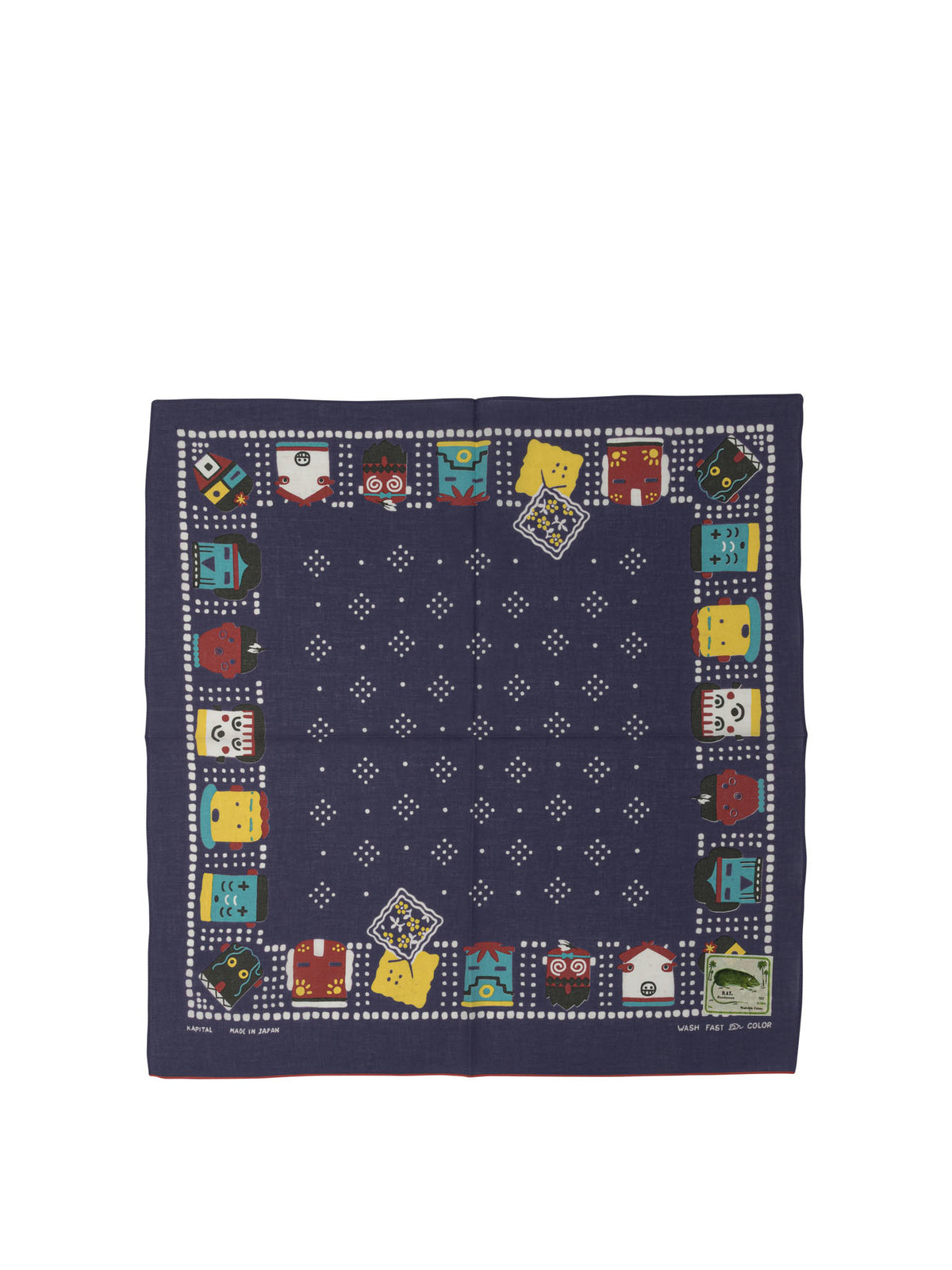 Kapital "Kachina & Peckish Rainbowy" Scarf - Blue