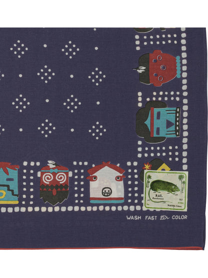 Kapital "Kachina & Peckish Rainbowy" Scarf - Blue