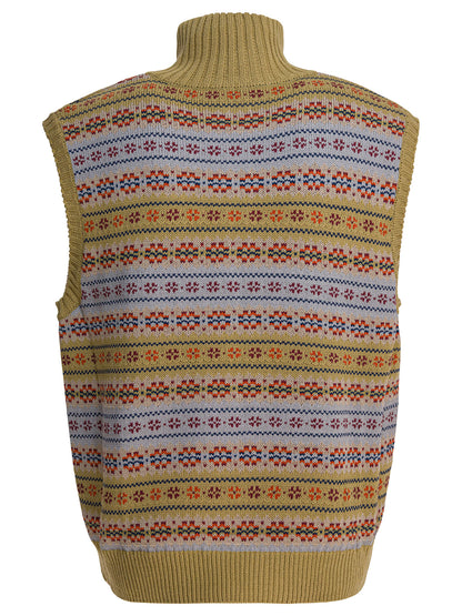 Kapital "Fair Isle" Vest - Beige